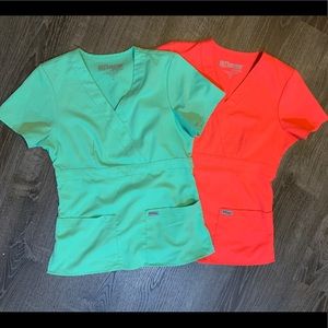 NEON greys anatomy scrubs XS